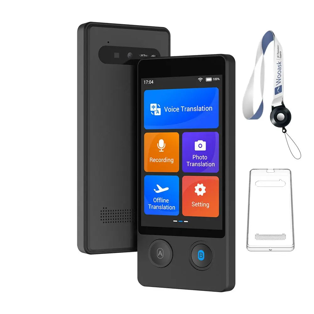 Wooask W12 Translator Two-Way Real-Time Voice Translation Device 144 Languages