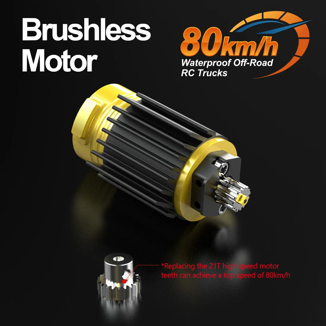 JIUSI Brushless MT14R RC Car 80kmh 4WD Racing Truck