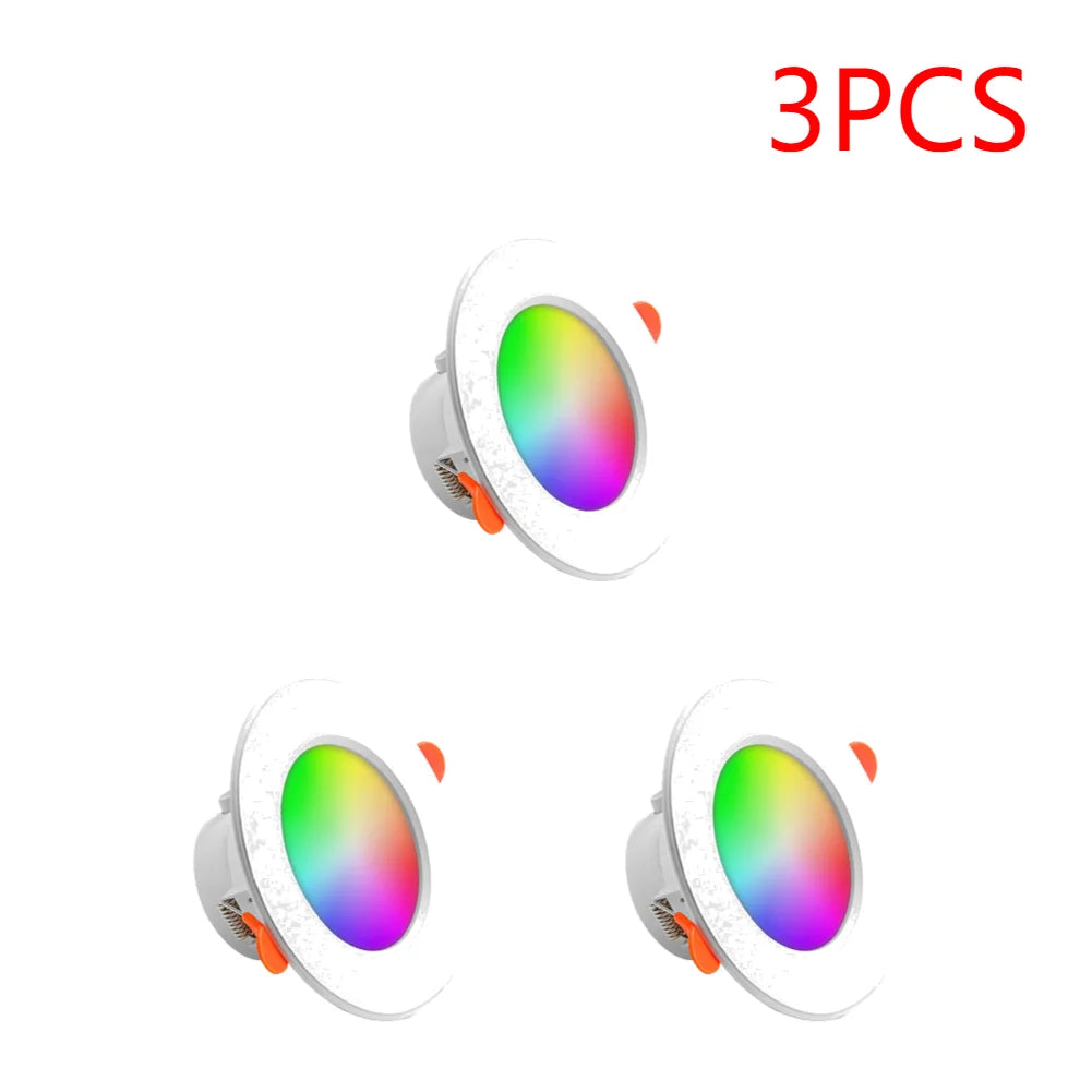 APWIKOGER 10W Smart LED Downlight RGB CCT Bluetooth Ceiling Lamp