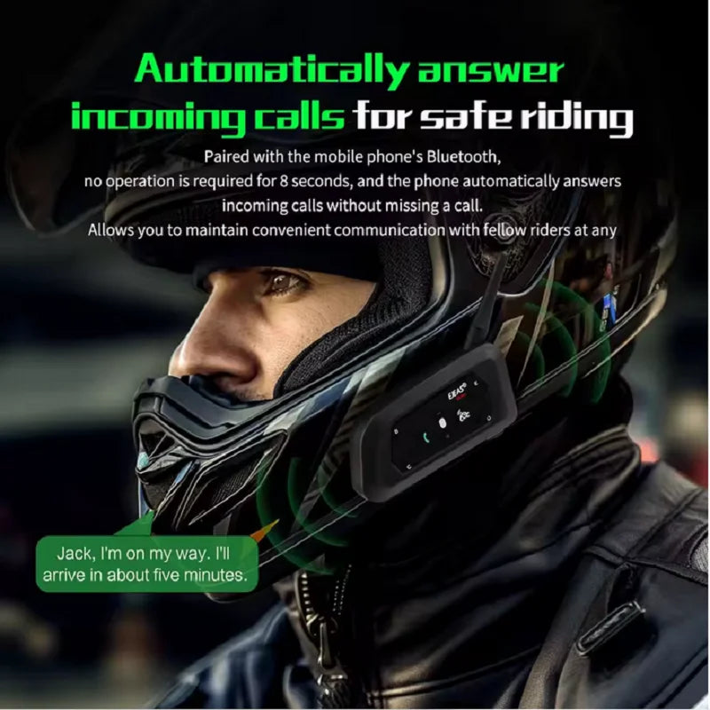 EJEAS V6 Pro Plus Motorcycle Intercom Bluetooth Five Point One Headset