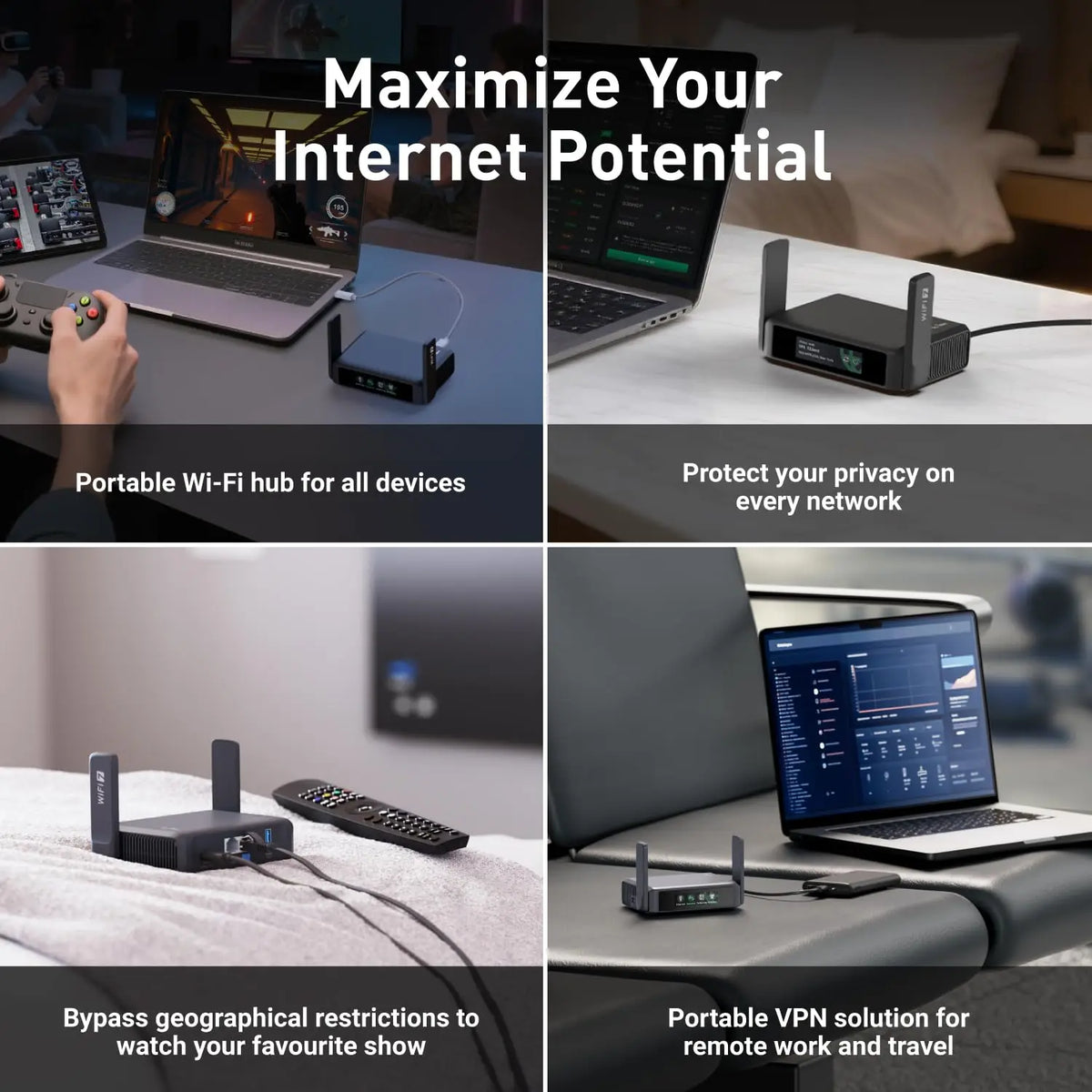 GL.iNet GL-BE3600 Slate 7 WiFi 7 Travel Router Portable