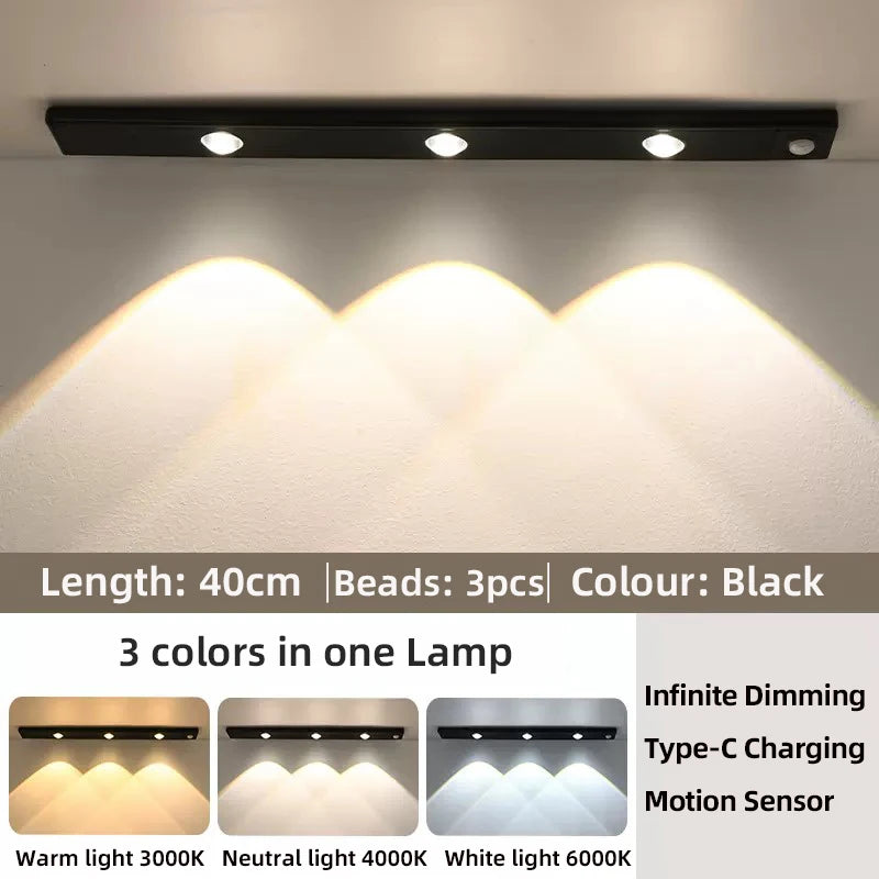 Hongqi USB Rechargeable Motion Sensor LED Cabinet Light for Kitchen