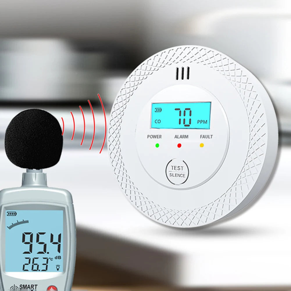 Carbon Monoxide Alarm Detector With LCD Display For Home Safety