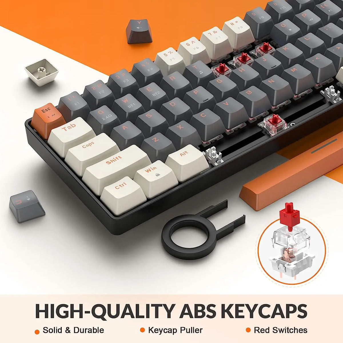 Attack Shark RK68 Sixty Percent Wireless Mechanical Keyboard