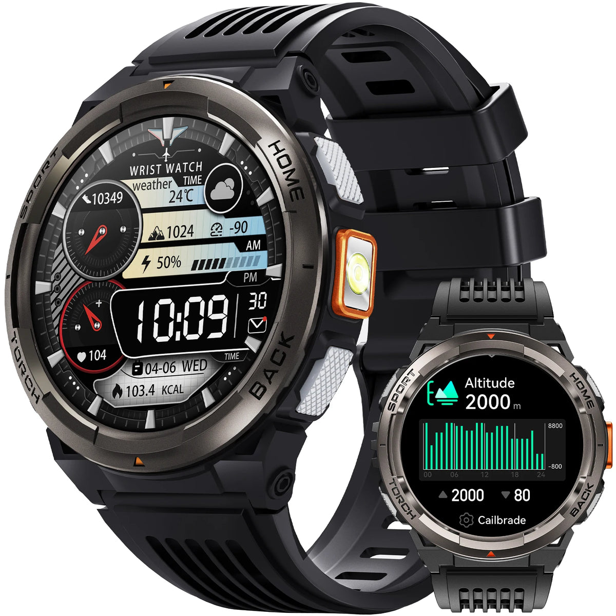 EIGIIS KE5 1.45 Inch Smart Watch 3ATM Waterproof Compass Barometer