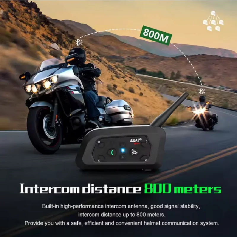 EJEAS V6 Pro Plus Motorcycle Intercom Bluetooth Five Point One Headset