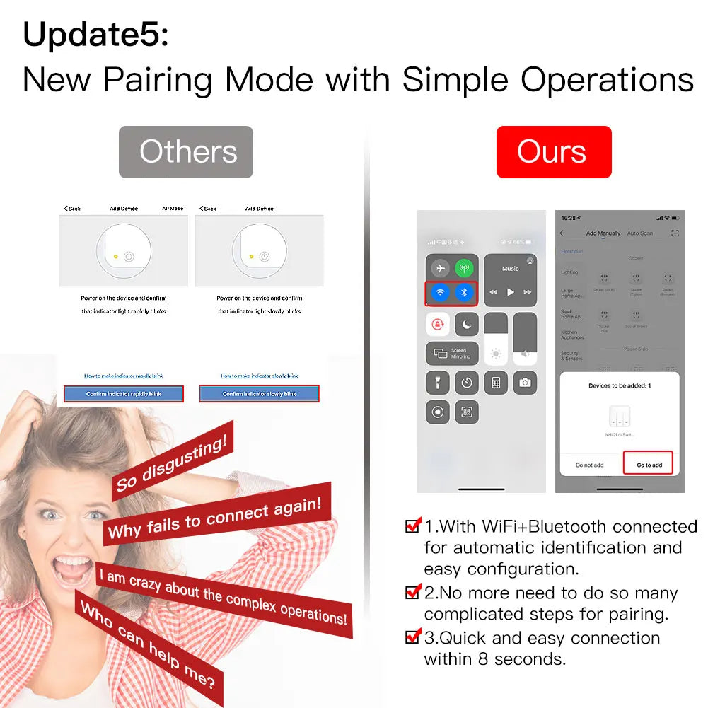MOES Smart Glass Panel Switch Tuya App Multi Control Gang