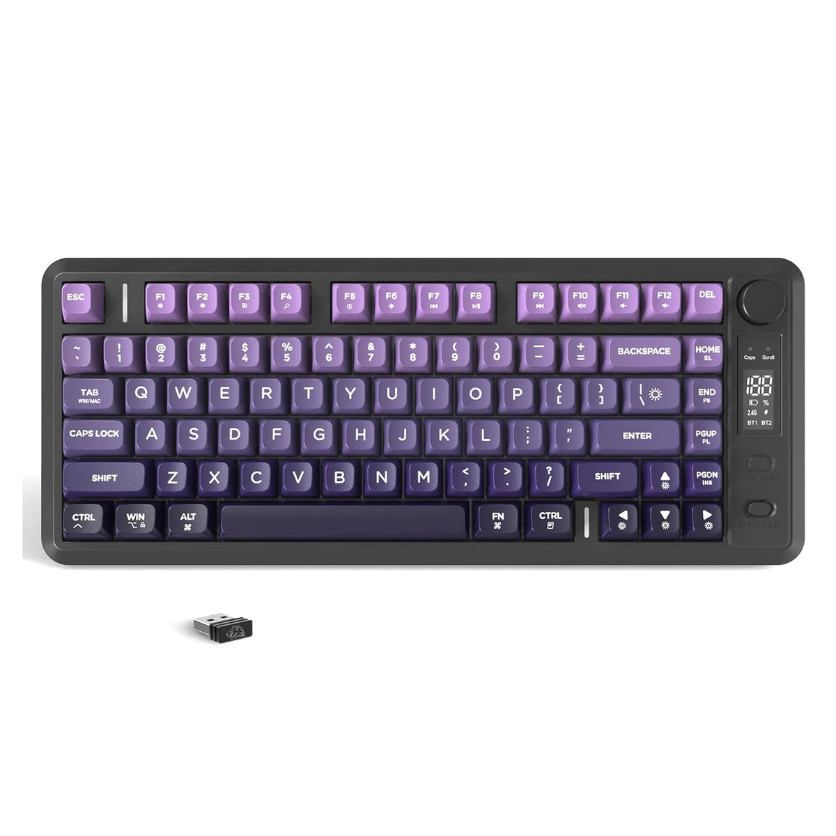 Attack Shark M75 Wireless Membrane Gaming Keyboard With Knob OLED