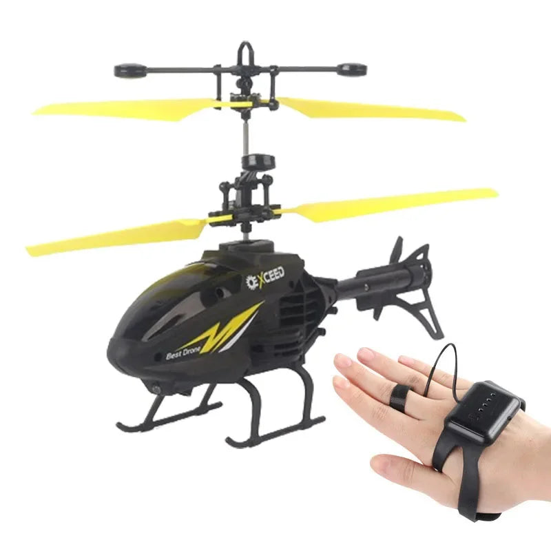 Induction Hand Controlled RC Drone Helicopter With Lighting Rechargeable