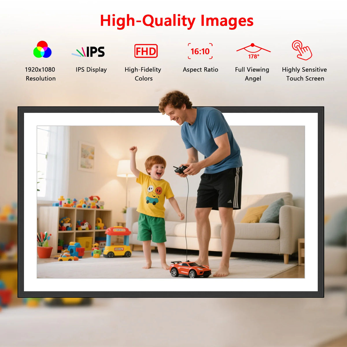 YENOCK Digital Photo Frame WiFi IPS Touch Auto Rotate
