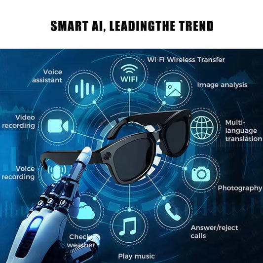 SENBONO Smart Glasses With AI Translator And 8MP 4K Camera