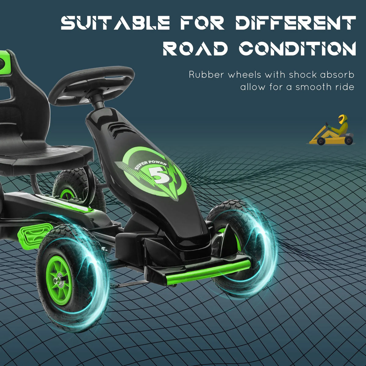 Kids Electric Go Kart Suspension With Anti Slip Wheels And Safety Belt
