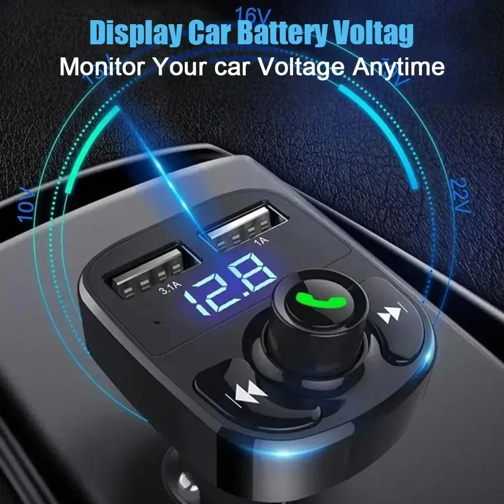 Car Wireless Bluetooth FM Transmitter Handsfree Dual USB Charger