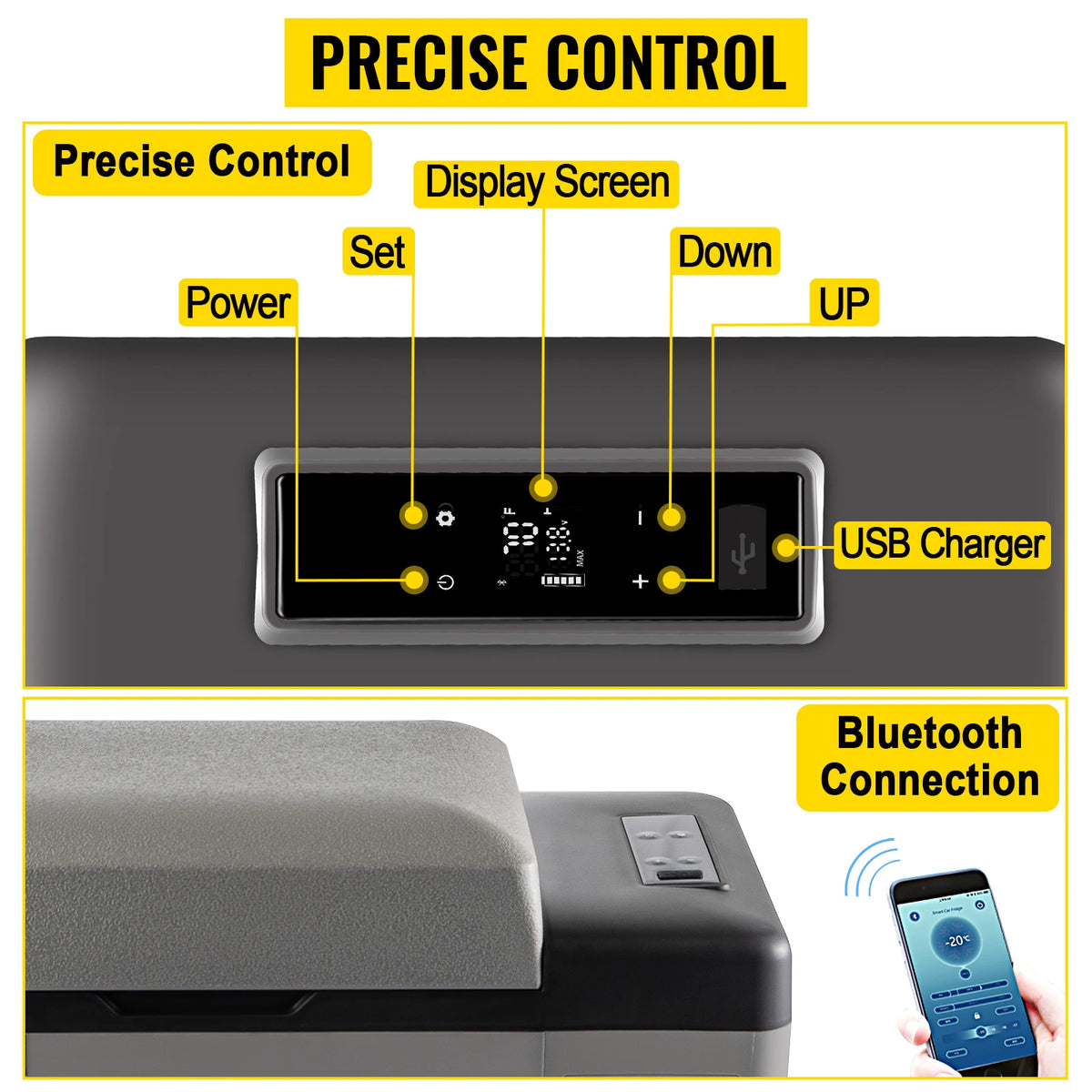 SucceBuy Car Refrigerator Portable Compressor Cooler For Travel