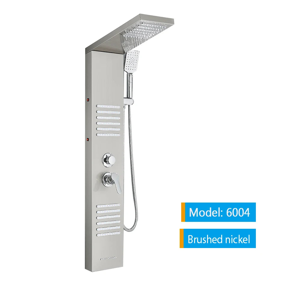 Onyzpily LED Shower Panel Tower System Wall Mounted Mixer Tap