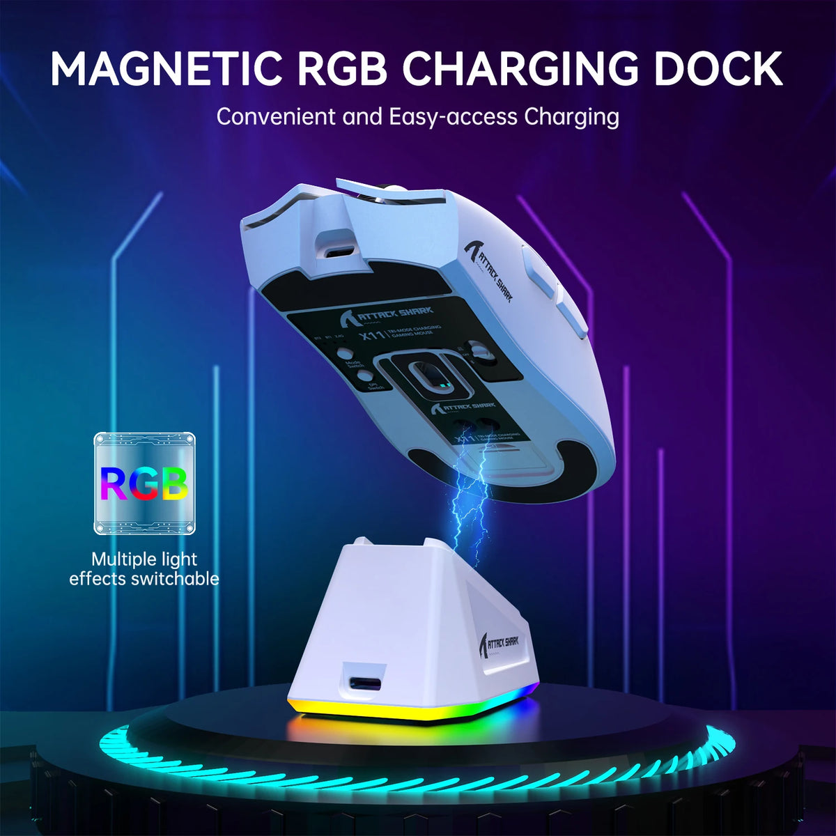 Attack Shark X11 Wireless Gaming Mouse RGB Backlight 22000 DPI