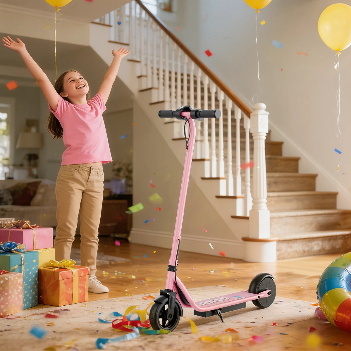 Ladped Electric Kids Scooter Three Speed 9 MPH 250W