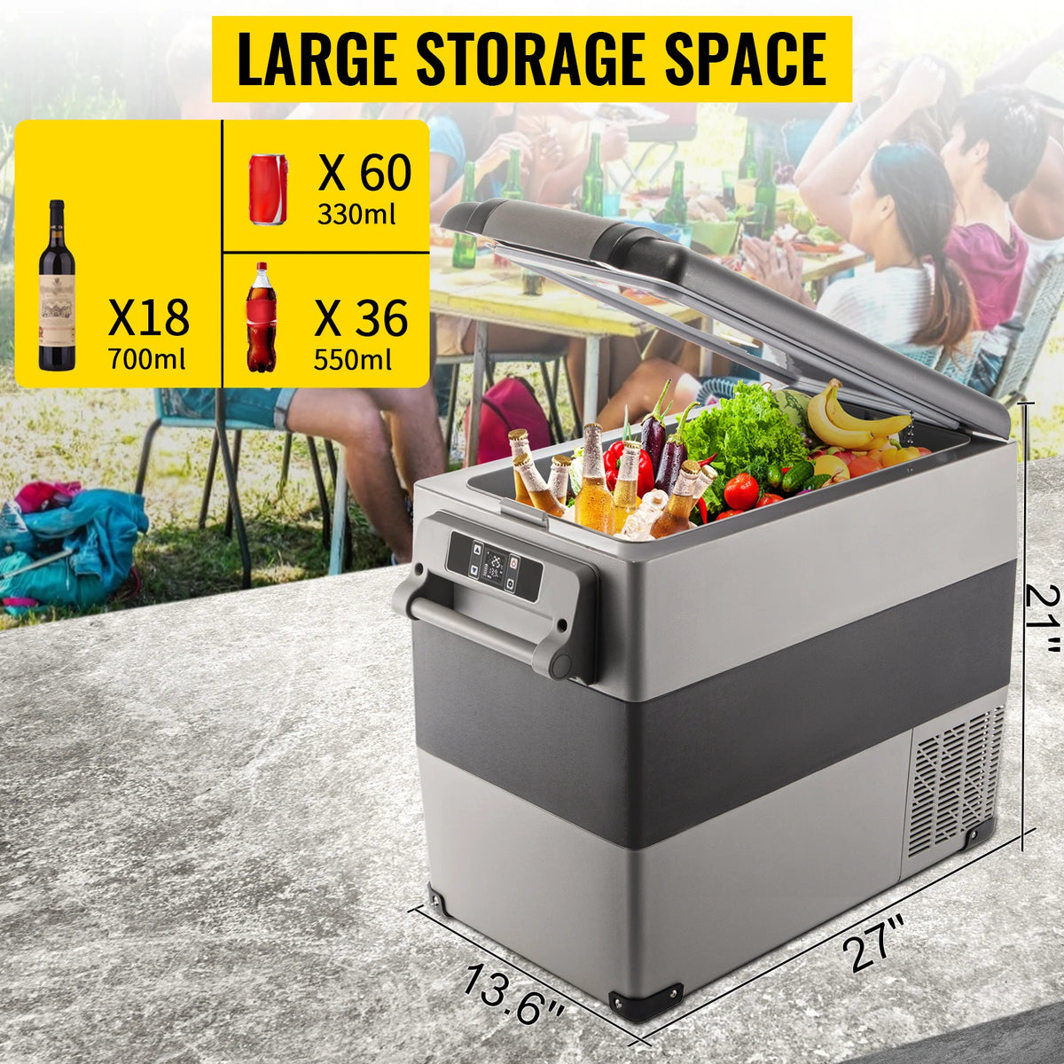 SucceBuy Car Refrigerator Portable Compressor Cooler For Travel