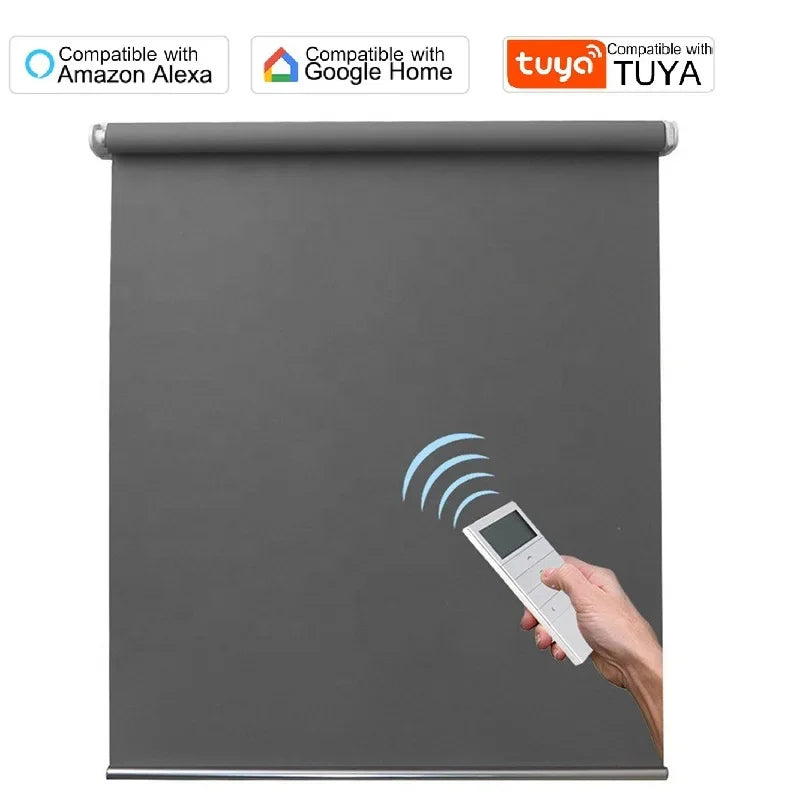 OUJUN Motorized Electric Shades TUYA WiFi Smart Blinds Full Blackout