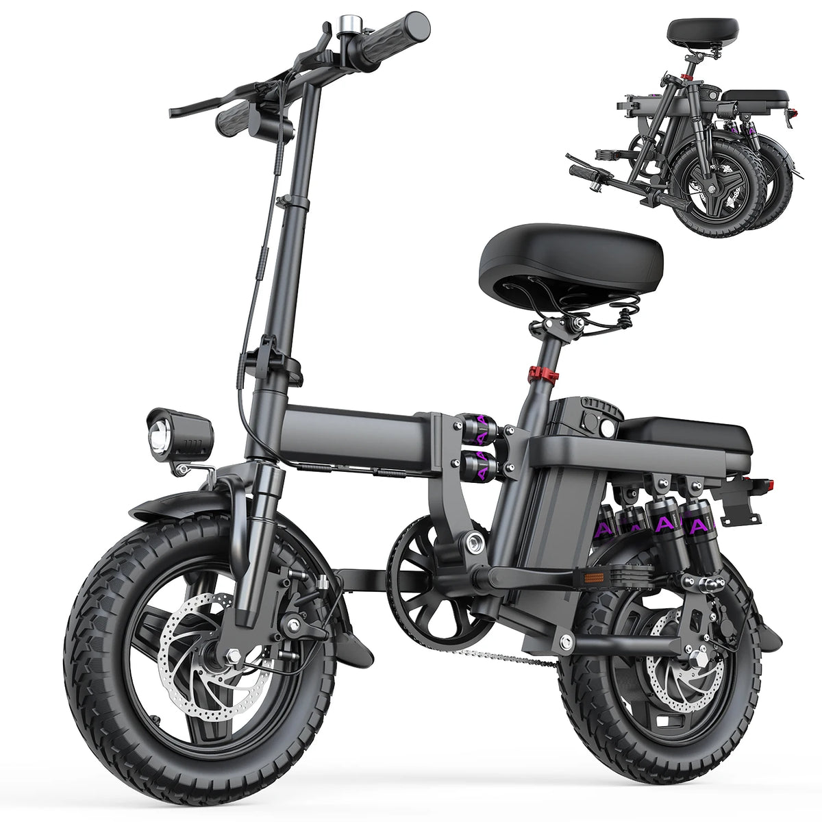 UPlee GE5 Folding Electric Bike 48V 15Ah 30 Miles Range