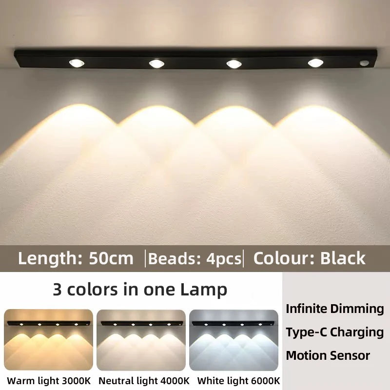 Hongqi USB Rechargeable Motion Sensor LED Cabinet Light for Kitchen