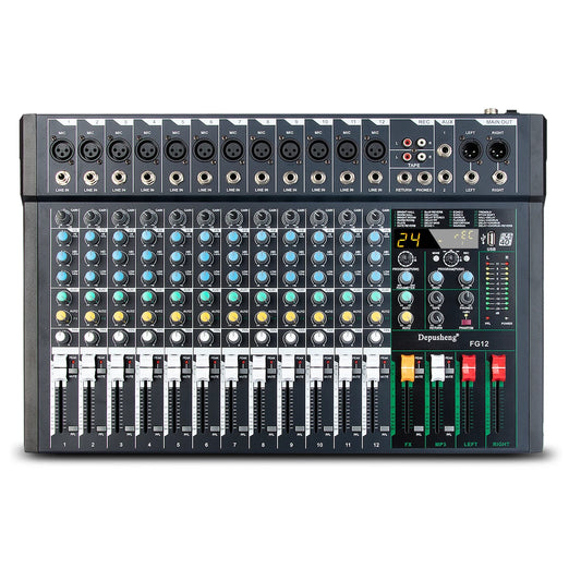 Depusheng 8 To 12 Channel DJ Audio Mixer Console 24DSP