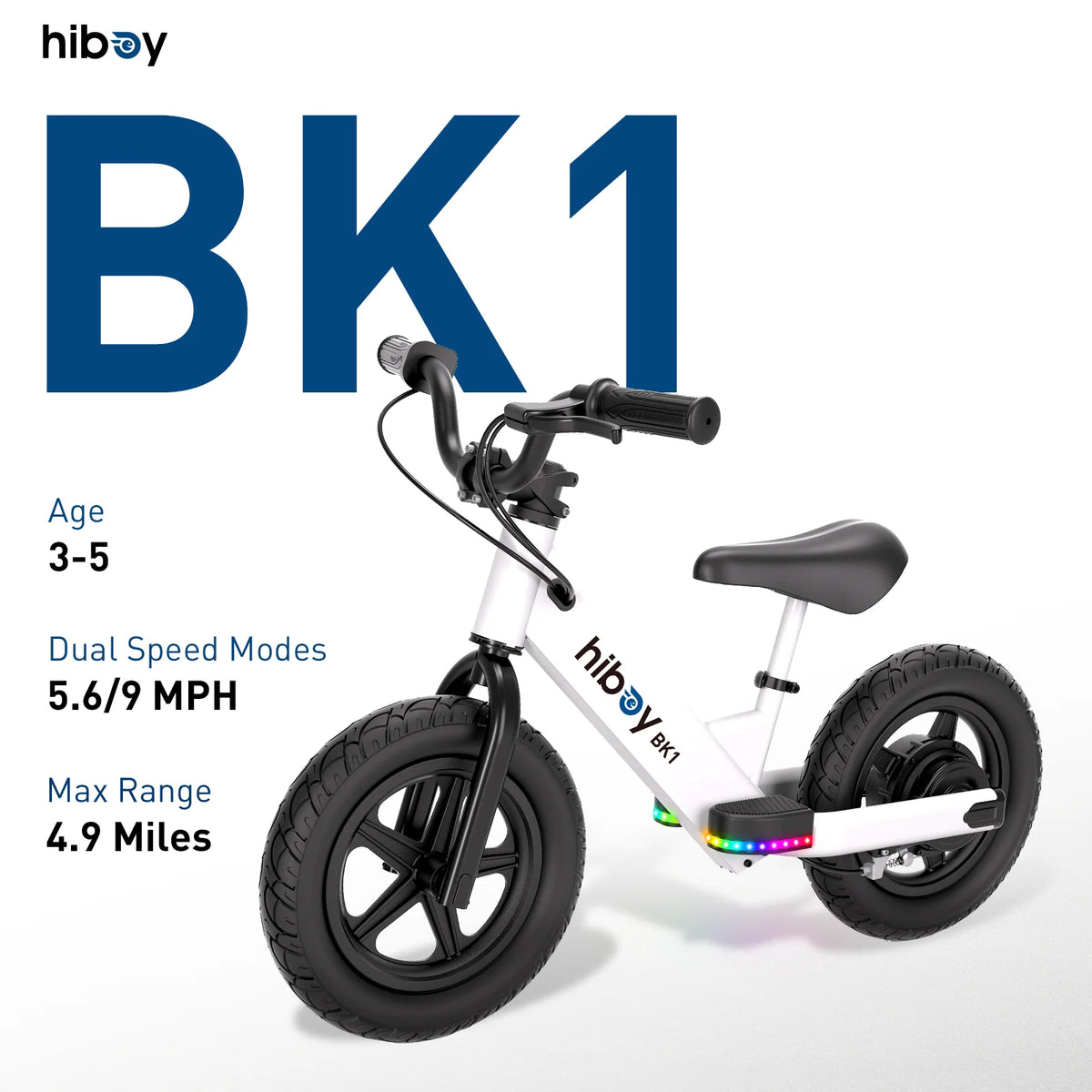 HIBOY BK1 Electric Balance Bike for Kids 3-5 Safe Durable