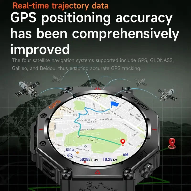 SENBONO GPS Smartwatch For Men Bluetooth Call Fitness Tracker