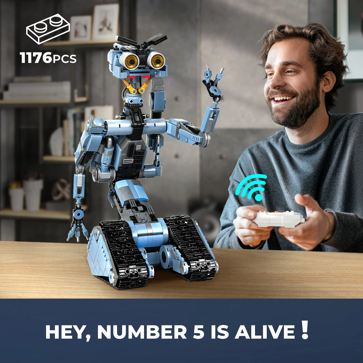 Johnny 5 Robot Building Blocks Set 1176 Pieces Lego Compatible