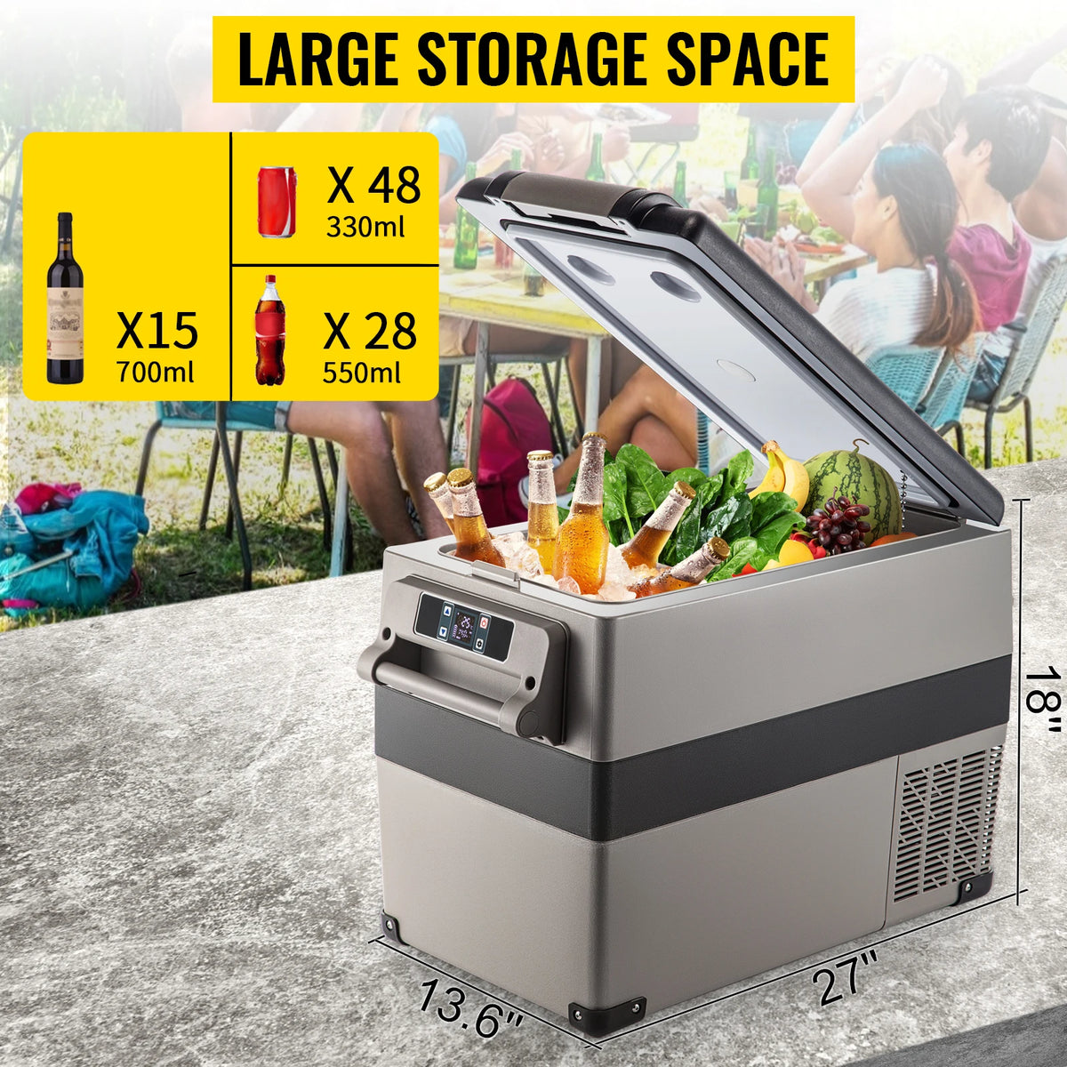 SucceBuy Car Refrigerator Portable Compressor Cooler For Travel