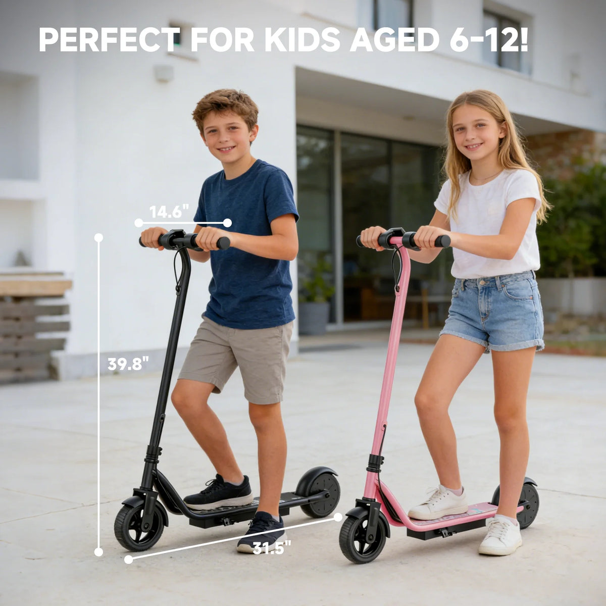 Ladped Electric Kids Scooter Three Speed 9 MPH 250W