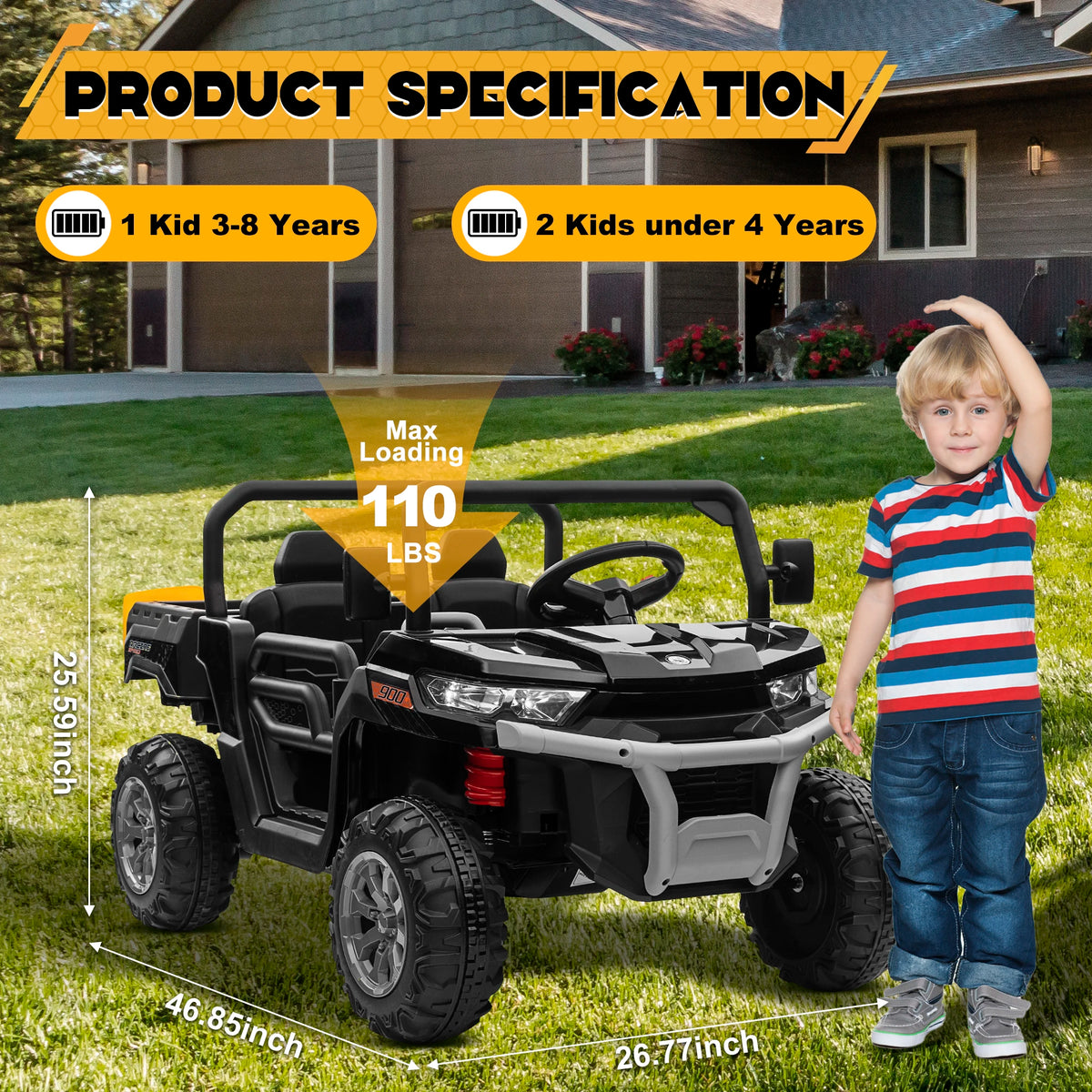 JOYRACER 24V Ride Dump Truck for Kids With Remote Control