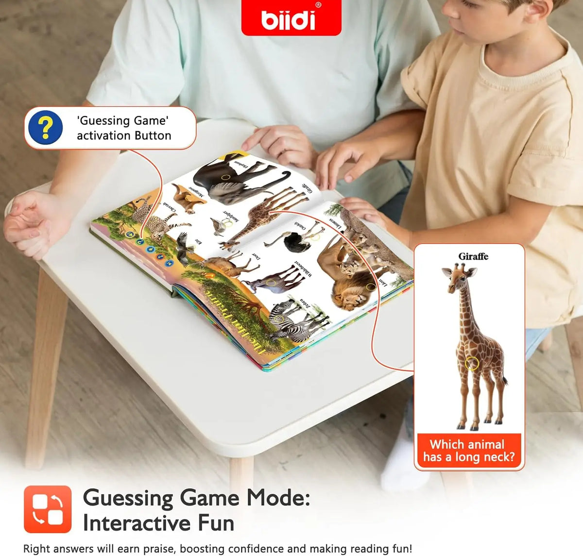Biidi Animal Talking Book With Interactive Audio For Kids