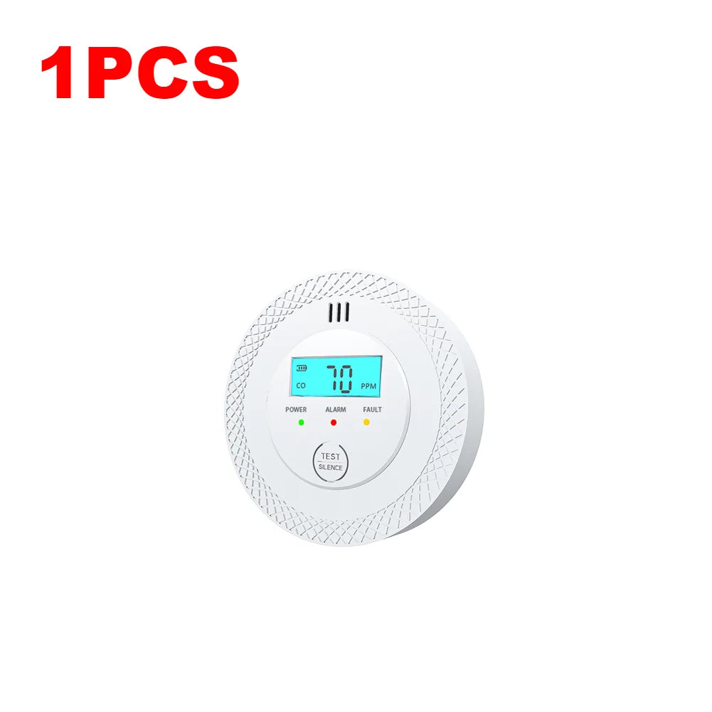 Carbon Monoxide Alarm Detector With LCD Display For Home Safety