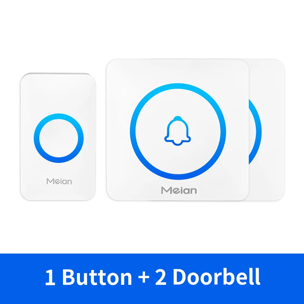 Meian Smart Home Doorbell Wireless IP65 Waterproof Chime Kit