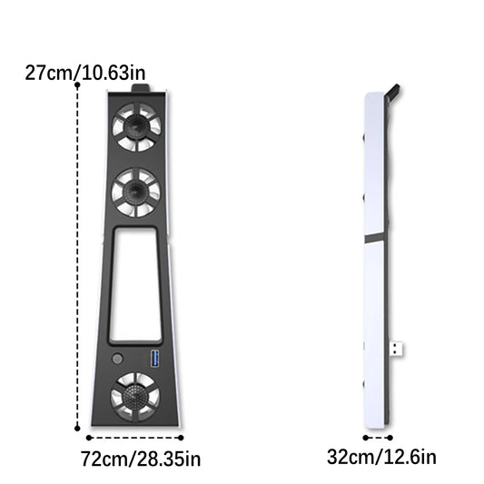 PS5 Slim Silent Cooling Fan With LED Light For Sony