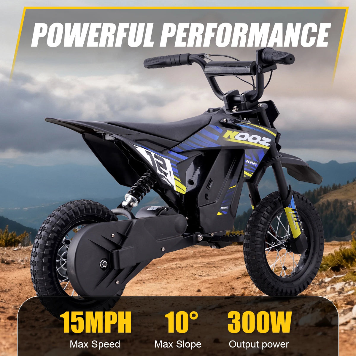 KOOZ HP122E Electric Dirt Bike For Kids 36V 300W Modes