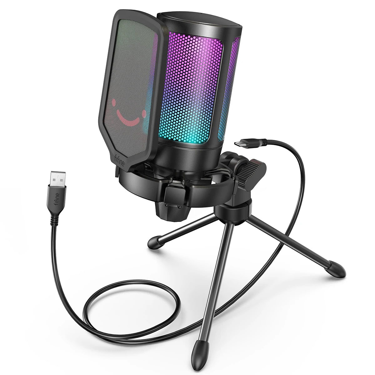 FIFINE Ampligame USB Gaming Microphone With Pop Filter And Gain