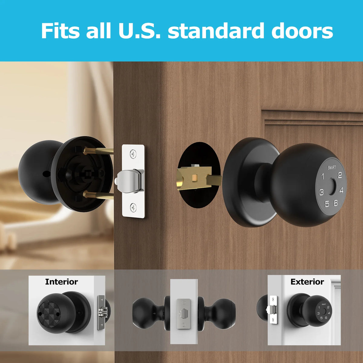 Viladepot Smart Door Lock Fingerprint Passcode App Control