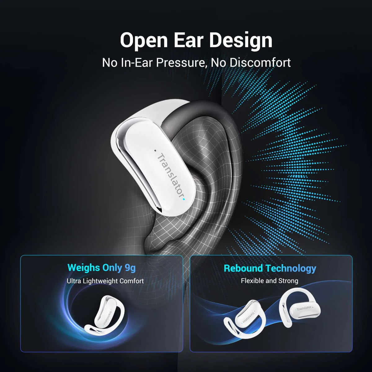 Wooask F56 Translator Earbuds Real Time Translation 144 Languages