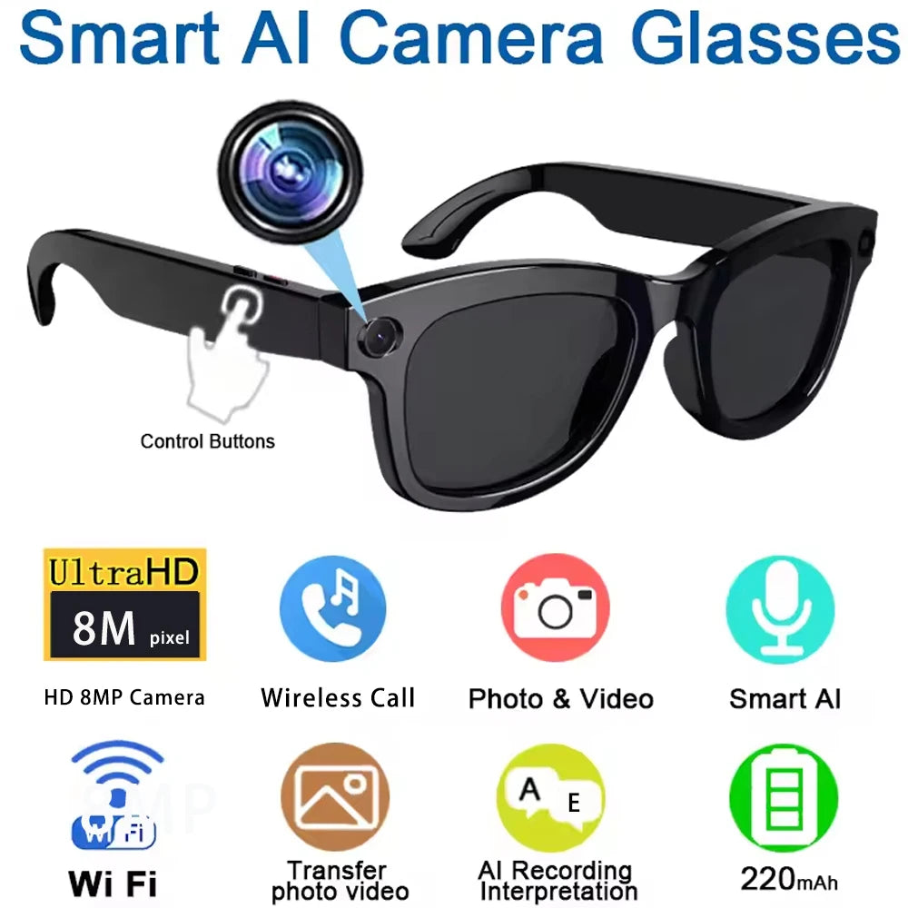 SENBONO Smart Glasses With AI Translator And 8MP 4K Camera