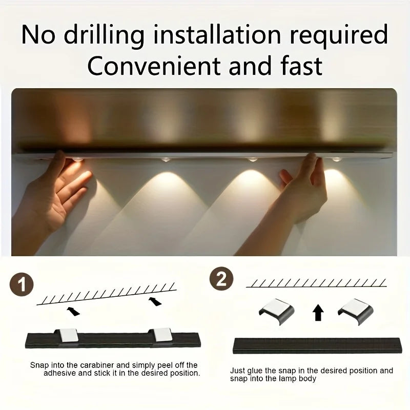 Hongqi USB Rechargeable Motion Sensor LED Cabinet Light for Kitchen
