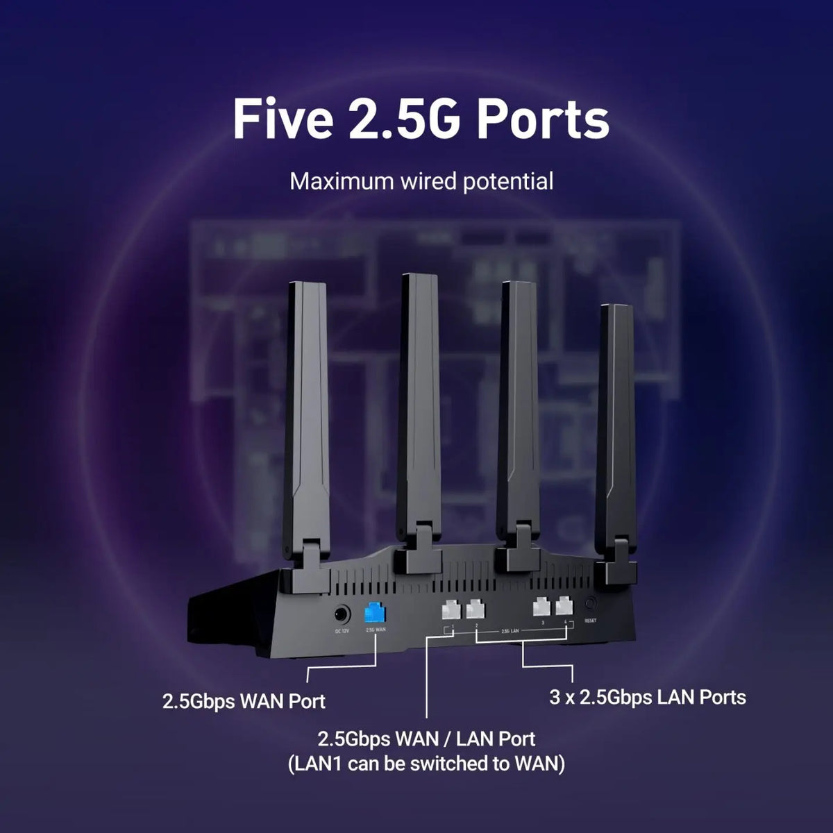 GL.iNet Flint 3 Tri-Band WiFi 7 Router With VPN 2.5G