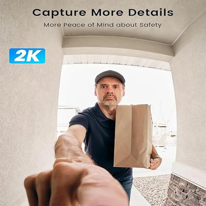 ieGeeK 2K Wireless Video Doorbell With AI Motion Detection