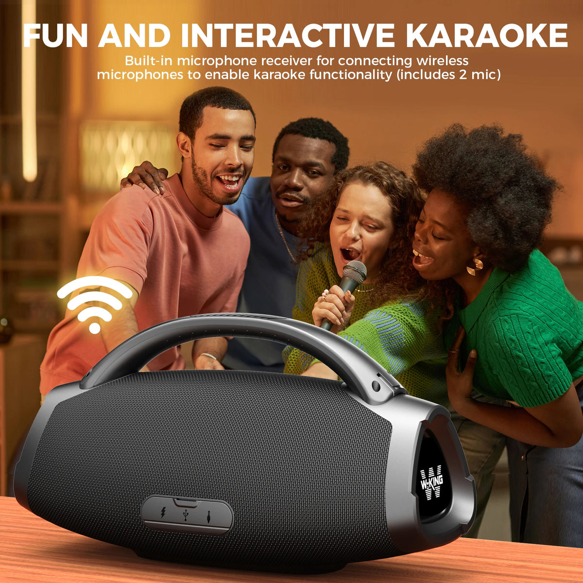 W-King X20S Bluetooth Speaker Waterproof 140W RMS Party Boombox