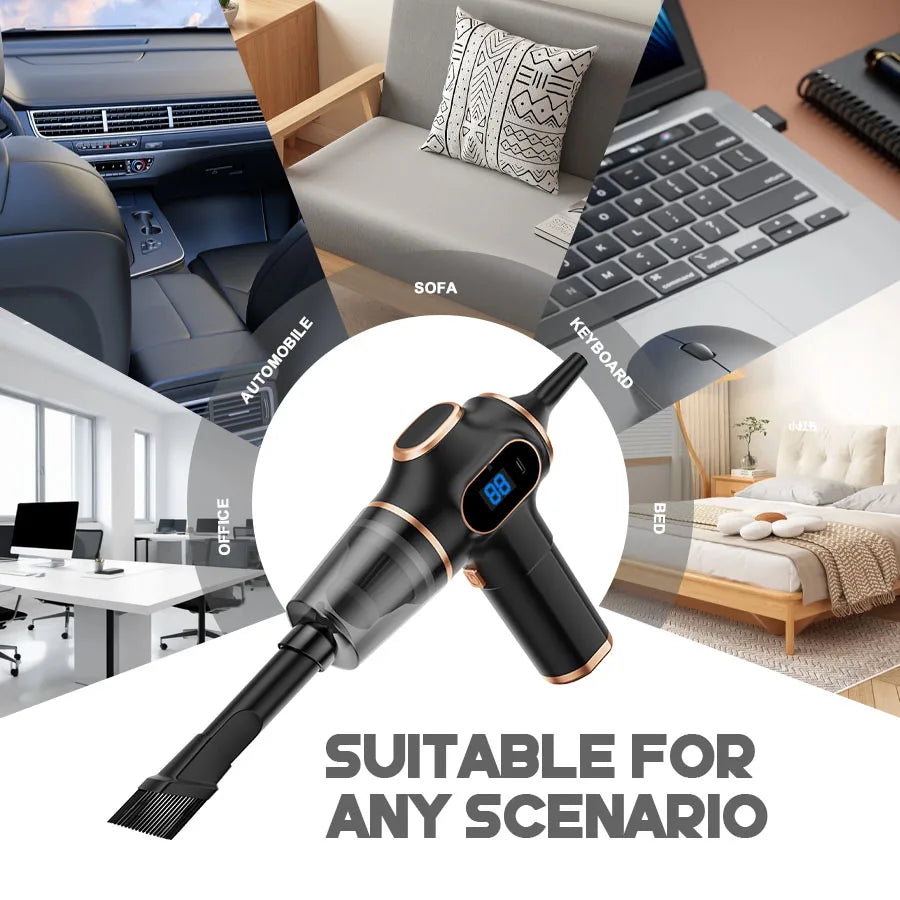 Wireless Car Vacuum Cleaner Cordless Mini HEPA Dust Collector