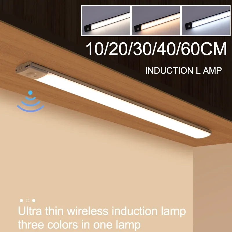 Wireless Rechargeable LED Motion Sensor Cabinet Light For Closet Kitchen