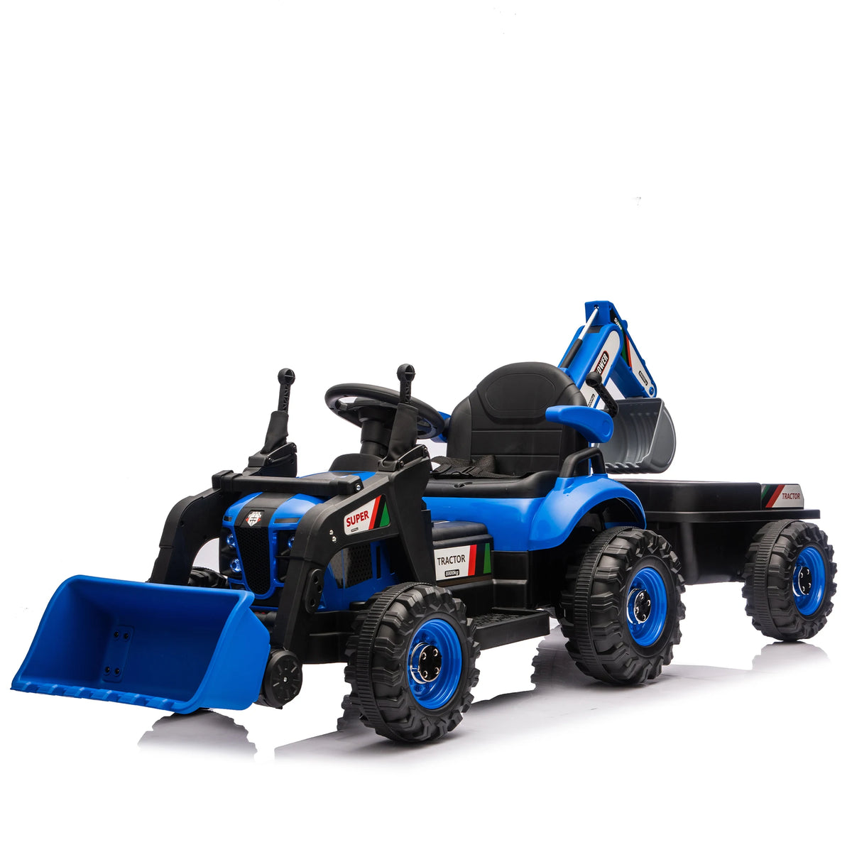 24V Kids Ride On Electric Tractor With Remote Control And LED Lights