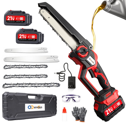 XYSD Portable Cordless Mini Chainsaw Handheld Electric Saw With Batteries