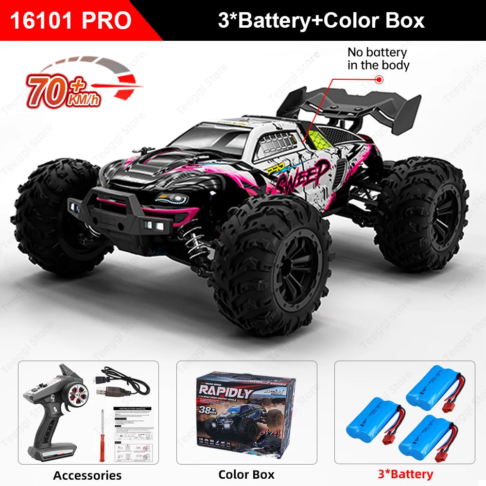Teeggi High Speed RC Car 4WD LED Off-Road Monster Truck